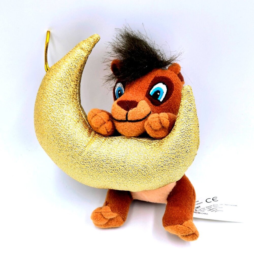 Kovu Disney Christmas Ornament Holiday Plush Toy Gold Moon 2002 The Lion King